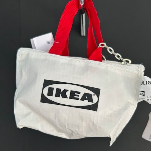 IKEA Vinterfint Heart Tote with matching Knolig Mini Tote Keychain! - Picture 5 of 11
